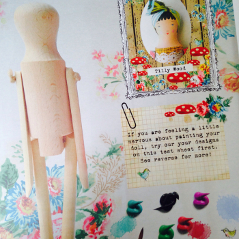 Wood doll packaging sheet